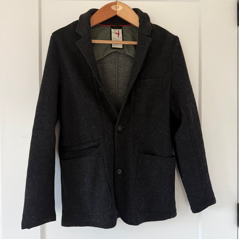 Relwen Men's Heritage Trap Blazer in Black